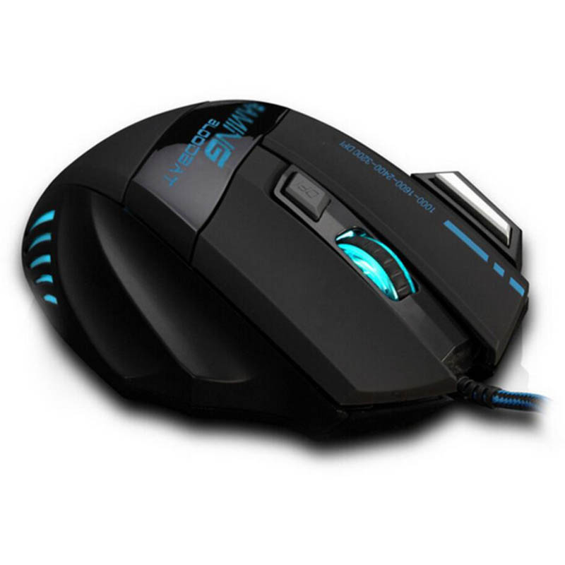 Secluded bat USB wired optical gaming mouse with breathing light the fire button 3200/5500DPI Rainbow for cafe LOL CF